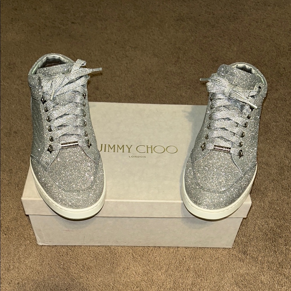 Jimmy Choo Glitter Sneakers